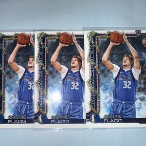x3 25-26 Topps Basketball HOLIDAY Base #H161 COOPER FLAGG Rookie Card Mavericks
